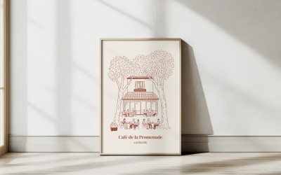 Création de l’identité visuelle et du site du Café de La Promenade à Lagrasse