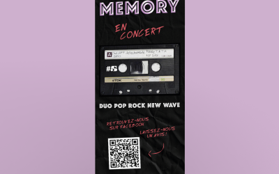 Roll-up pour le Duo Pop Rock Memory