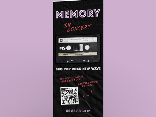 Roll-up pour le Duo Pop Rock Memory